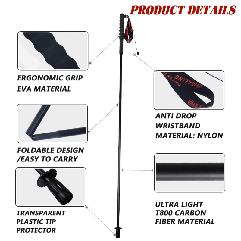 OKHEALING Bastones de Trekking - Trekking Pole Carbon reseña y precio