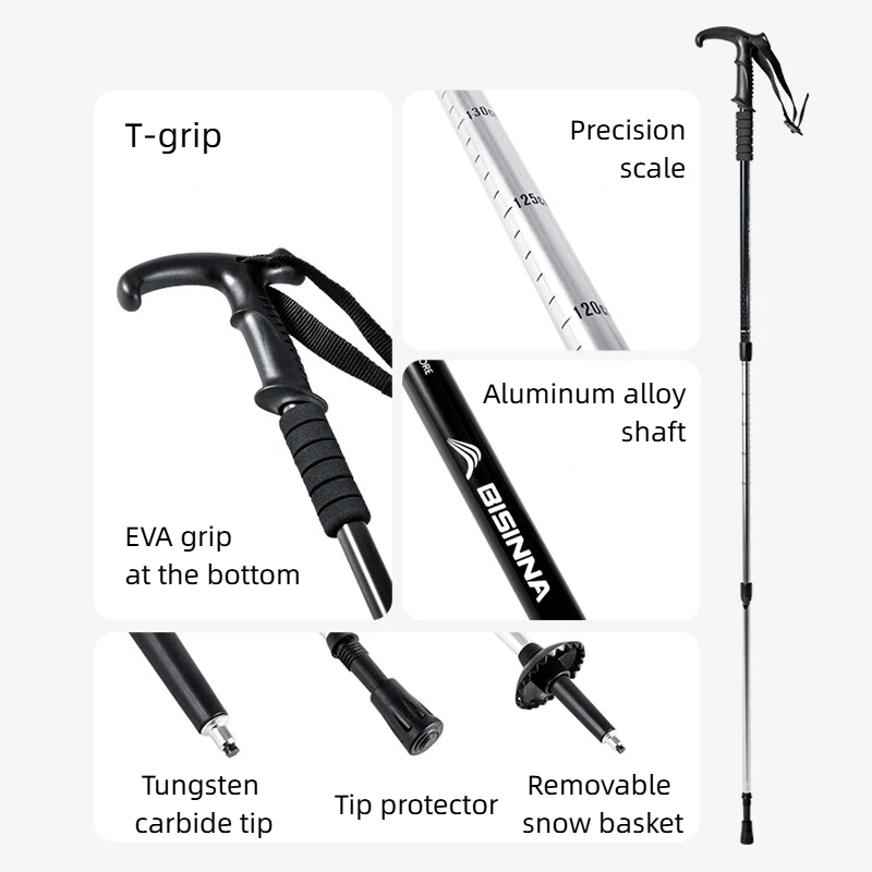 BISINNA 2 Unidades Bastones pa - Trekking Pole Carbon reseña y precio
